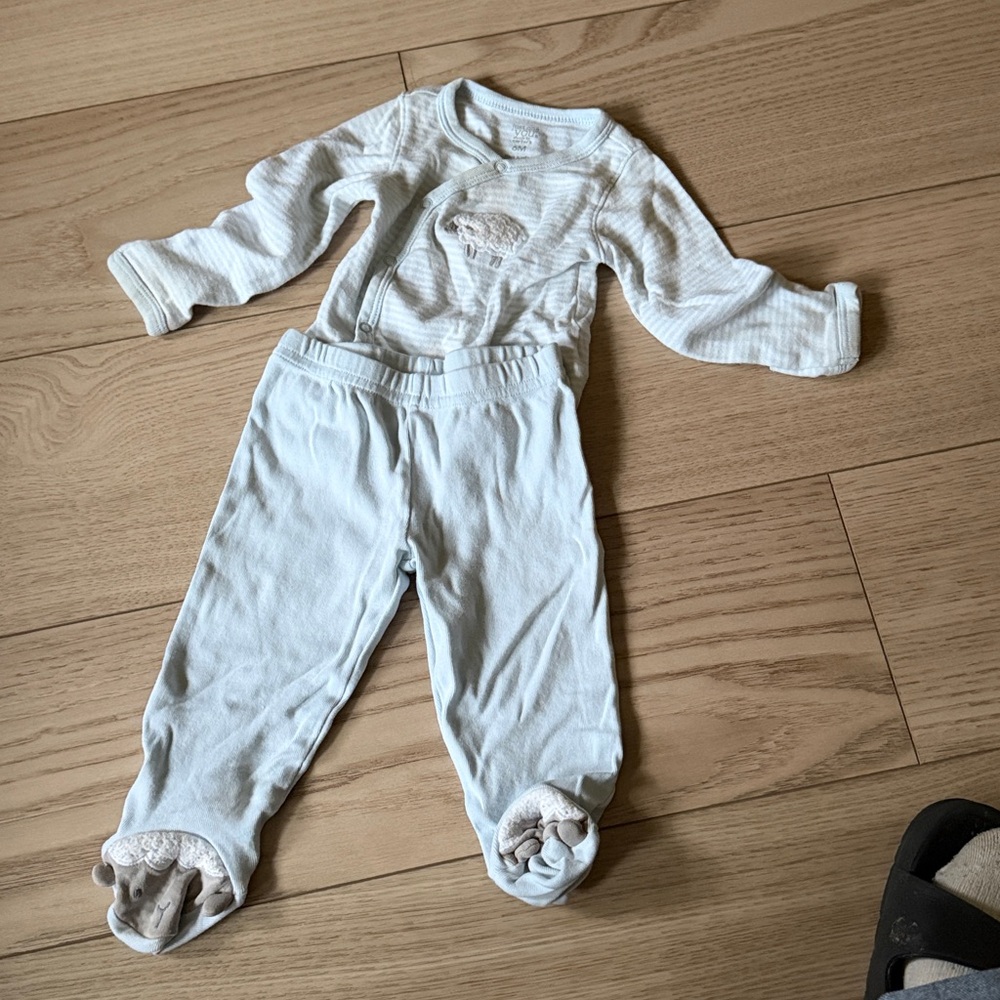 Carter's Soft Blue Baby Pajama Set